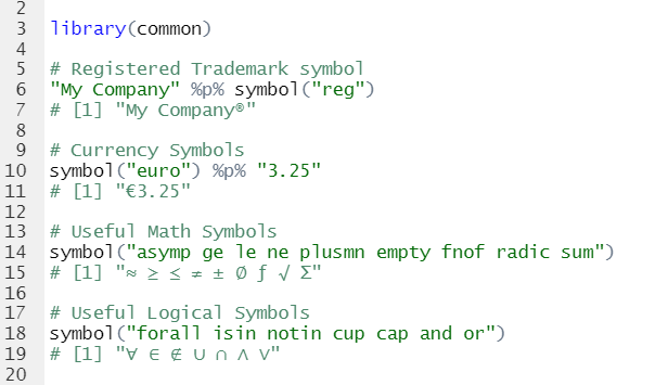 Special Symbols