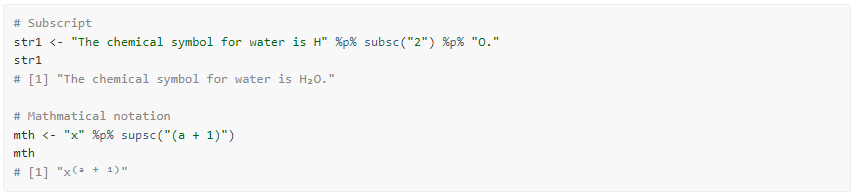 More subscripts